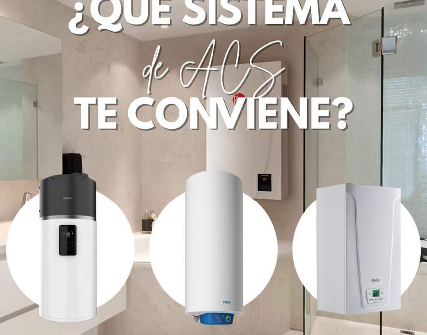 ¿Qué sistema de ACS te conviene? Comparativa entre aerotermo, termo eléctrico y caldera de gas